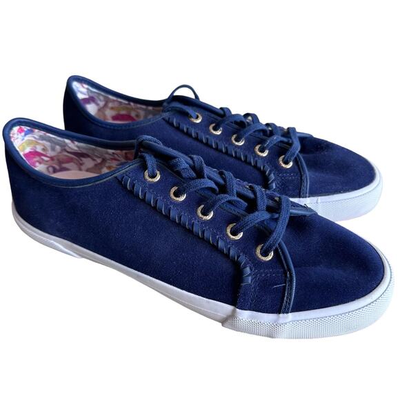 Jack Rogers Carter Suede Midnight Sneakers 8 - Picture 1 of 11